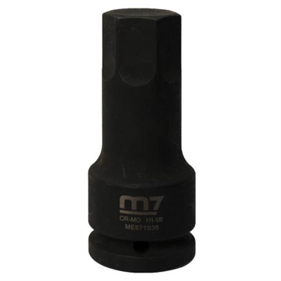 M7 Impact In Hex Socket, 3/4in Drive, 1-1/8in