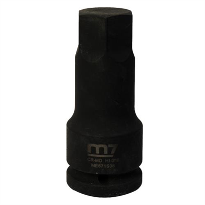 M7 Impact In Hex Socket, 3/4in Drive, 1-3/16in