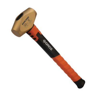 Groz Automotive Brass Hammer- Fully Forged Brass Head 0.68kg