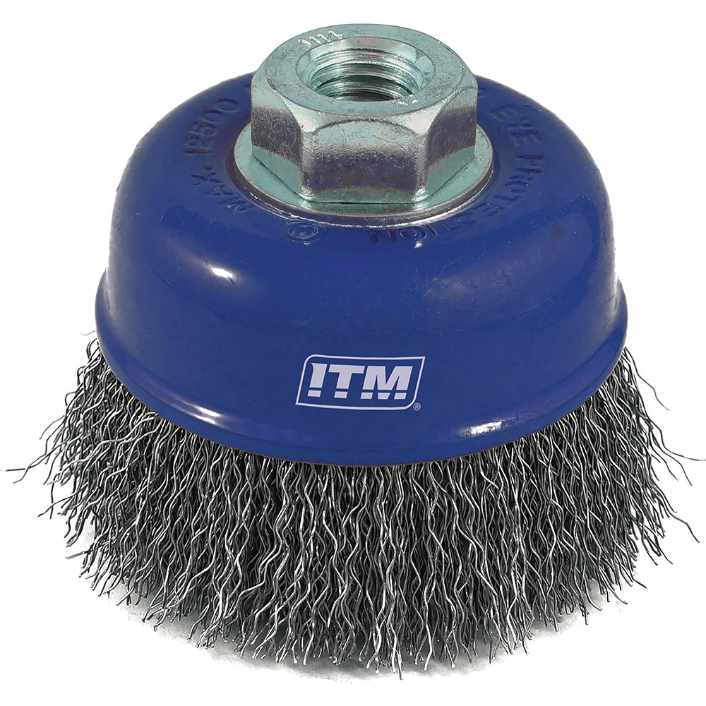 100mm x M14 bore Stainless Steel Crimped Cup Wire Brush